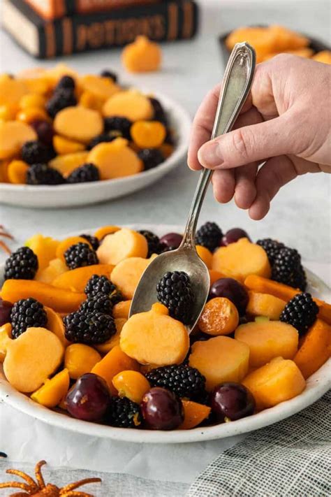 Halloween Fruit Salad (with Honey-Orange Dressing!) - Meaningful Eats