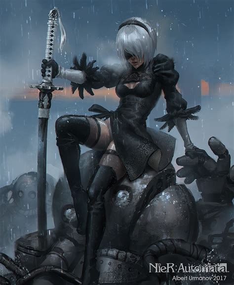 Nier Automata 2B Fanart, 2B from NieR: Automata - Drawing by ...