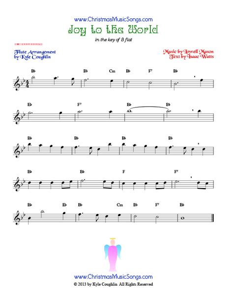 Joy to the World for flute - free sheet music