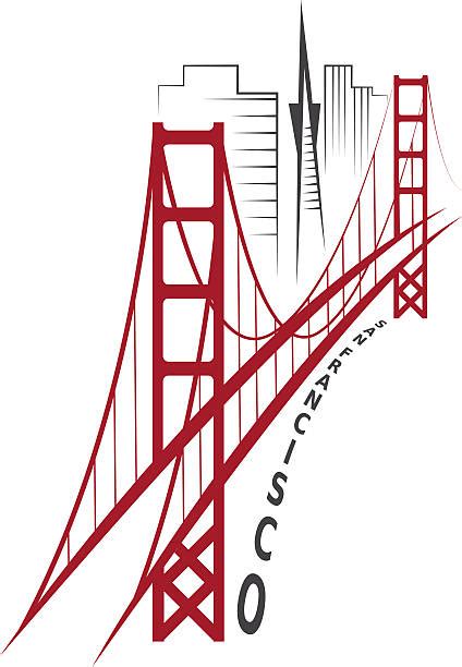 Best Background Of The San Francisco Skyline Outline Illustrations ...