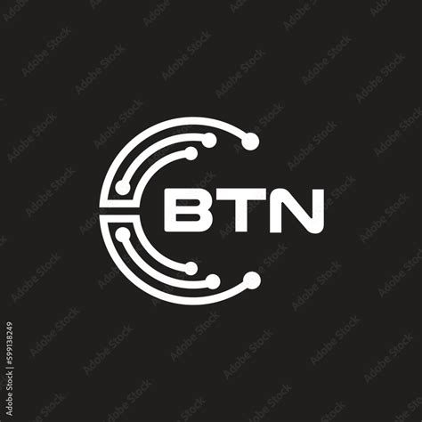 BTN letter technology logo design on black background. BTN creative ...