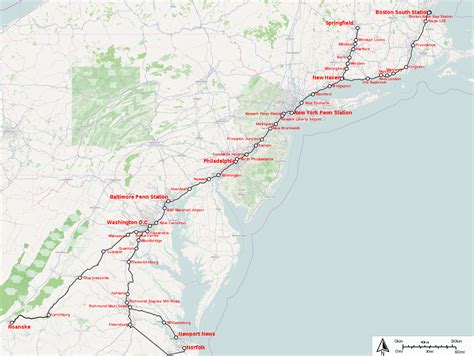 Amtrak Northeast Regional Stops Map - New York City Subway Map