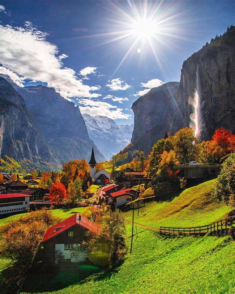 Village of Lauterbrunnen in Switzerland - Beautiful places. Best places ...