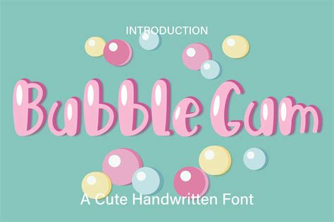 Bubble Gum Font By Goodmoodtype · Creative Fabrica