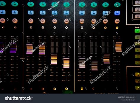 Closeup Sound Control Panel Design Purpose Stock Photo 2261869929 ...