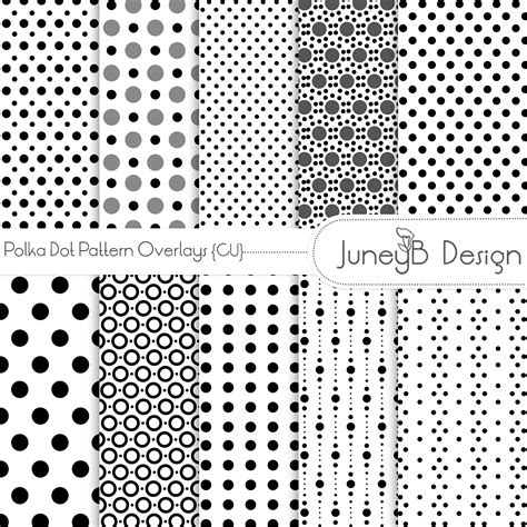 Polka Dot Patterns Dot Pattern Overlays Digital Black and | Etsy