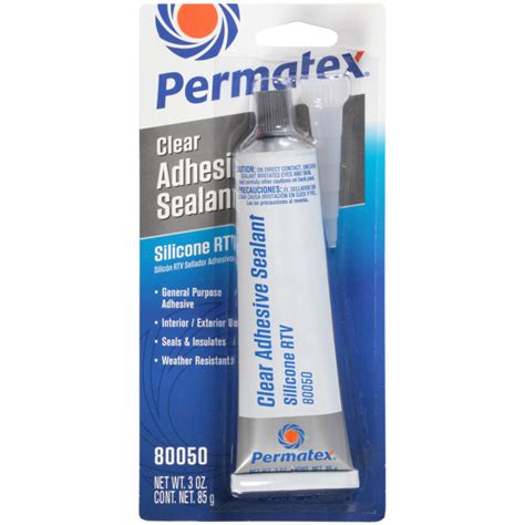 Permatex® Clear RTV Silicone Adhesive Sealant, 3 OZ - Permatex