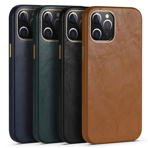 Fashion Business Luxury Genuine Leather Case For iPhone 12 11 Pro Max ...