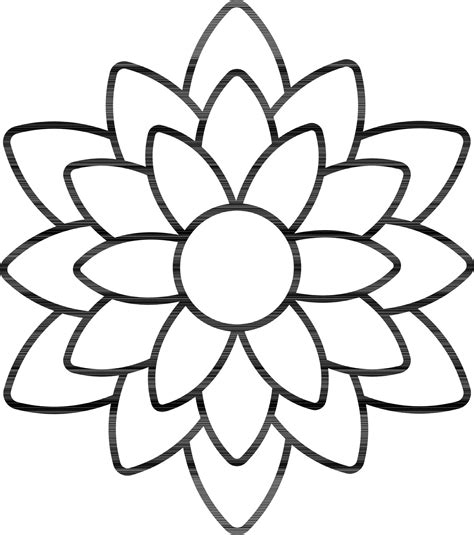 Flat Style Flower Icon In Thin Line Art. 24467604 Vector Art at Vecteezy