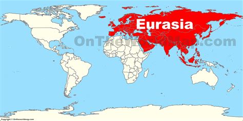 Eurasia location on the World Map - Ontheworldmap.com