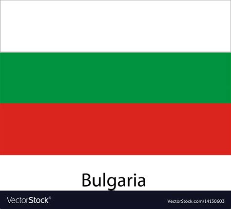 Bulgaria flag official colors and proportion Vector Image