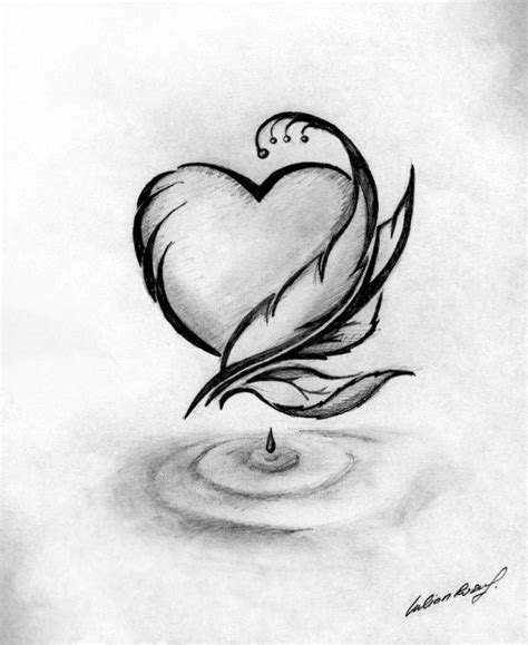 Pencil Drawings Of Hearts