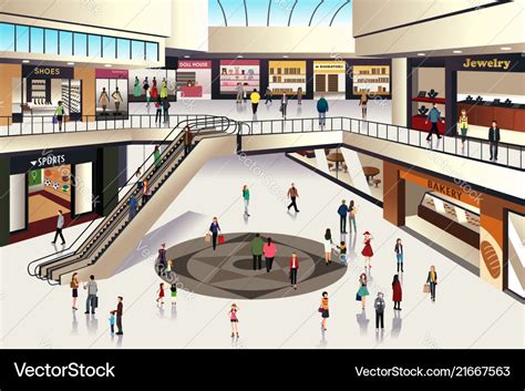 Shopping mall Royalty Free Vector Image - VectorStock