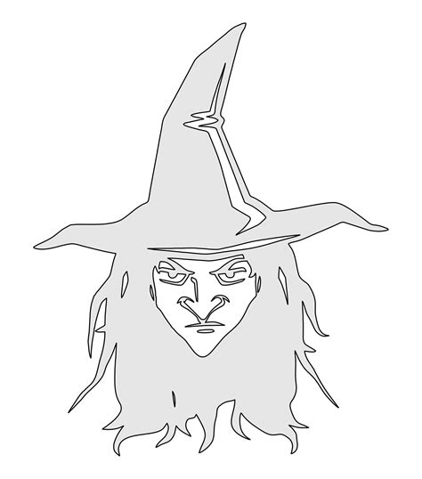 Witch Face Stencil - 10 Free PDF Printables | Printablee