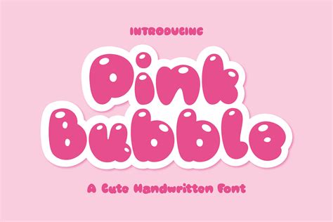 Pink Bubble Font By Goodmoodtype · Creative Fabrica