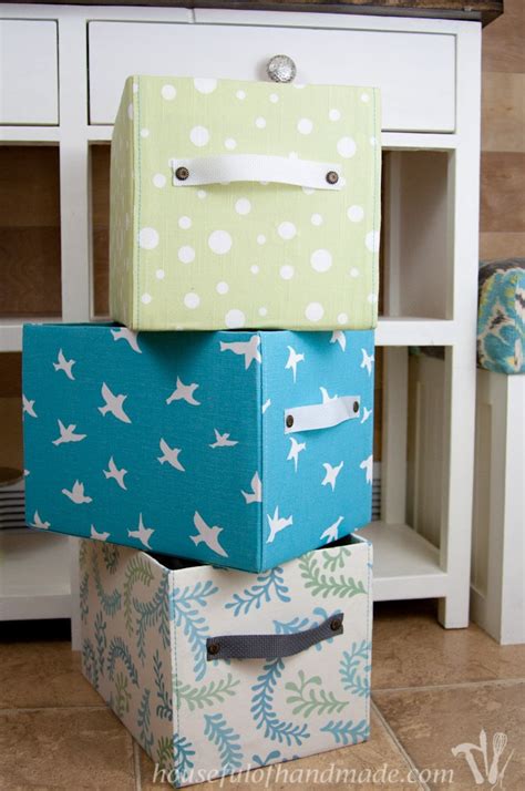 Easy DIY Fabric Storage Boxes • Crafting my Home