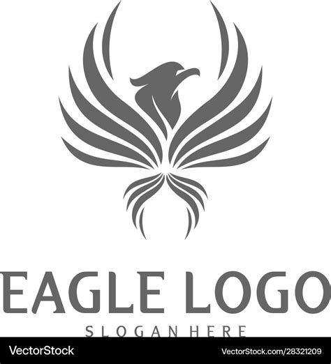 Eagle logo design phoenix logo concept simple Vector Image