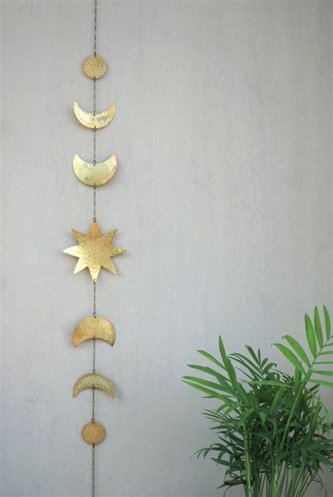 Moon and Sun Wall Decor Sun and Moon Wall Art Moon Phases | Etsy