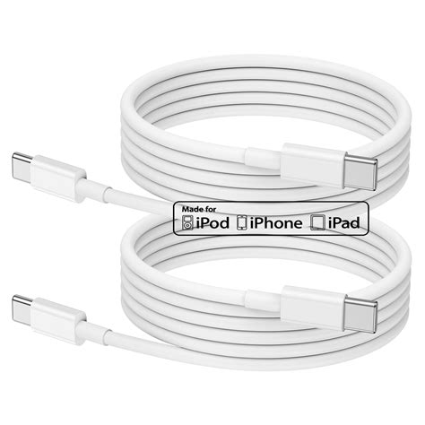 iPhone 15 Charger Cable, 2Pack 2M 60W USB C to USB C Cable Super Fast ...