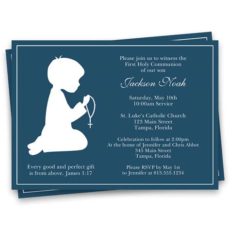 First Communion Boy Invitations