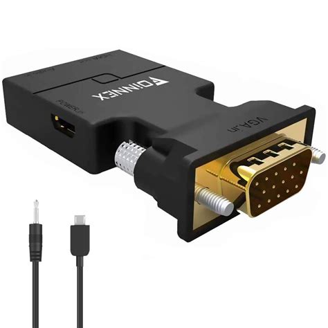 VGA to HDMI Adapter Converter with Audio,(PC VGA Source Output to TV ...