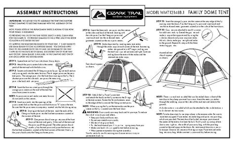 Ozark Trail 3 Room Dome Tent Instructions - energysave