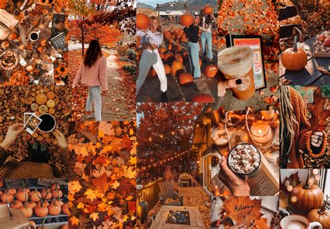 Download Friends Collage Fall Aesthetic Computer Wallpaper | Wallpapers.com