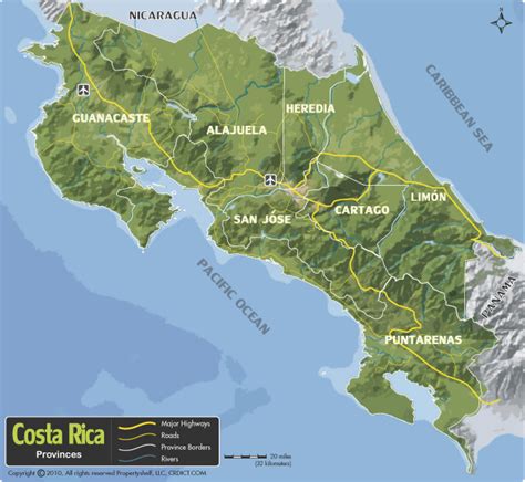 Destinations by Region — costarica-information.com