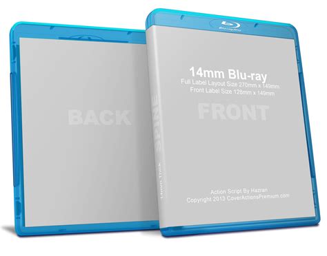 14mm Blu-ray Mock Up | Cover Actions Premium | Mockup PSD Template