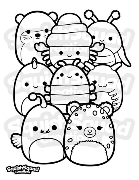 Squishmallow Coloring Page Printable Squishmallow Coloring - Etsy ...