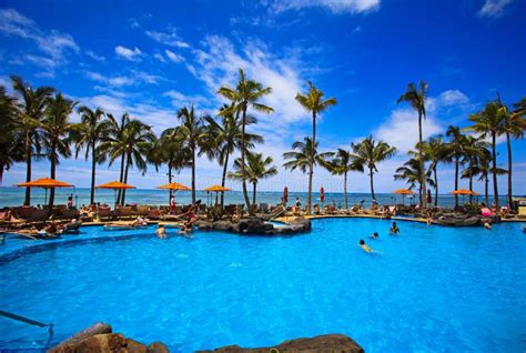 Swimming Pool On Waikiki Beach, Hawaii Stock Image - Image of vacation ...