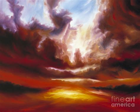 A Cosmic Storm - Genesis V Painting by James Christopher Hill