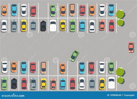 Full parking lot stock vector. Illustration of entertainment - 109808648