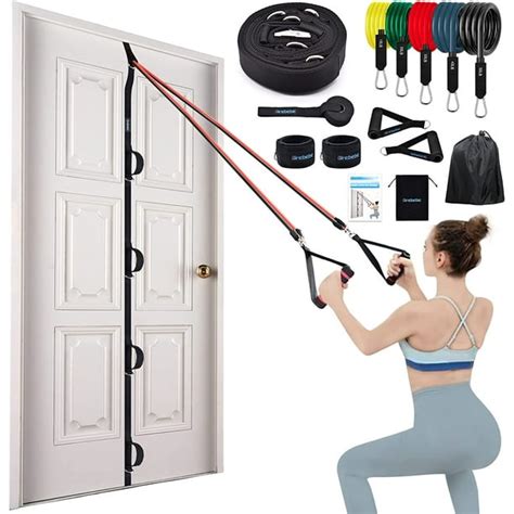 Brebebe Door Anchor Strap for Resistance Bands Exercises, Multi Point ...