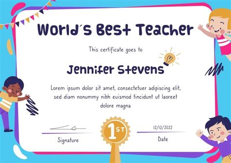 Teacher Appreciation Certificate Template