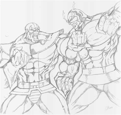 Thanos vs. Darkseid by QBZ on DeviantArt