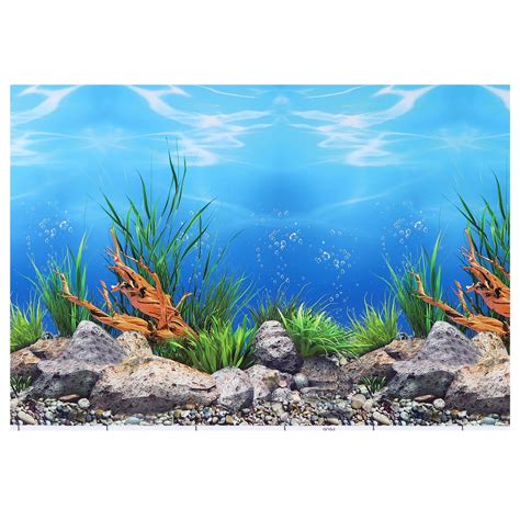 Unique Bargains Aquarium Background Poster Double-sided Fish Tank ...