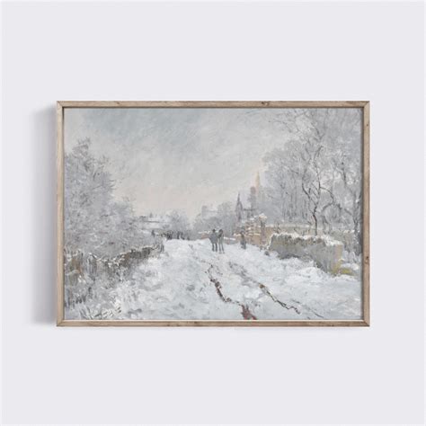 Claude Monet Winter Scene Painting Vintage Wall Art - Etsy