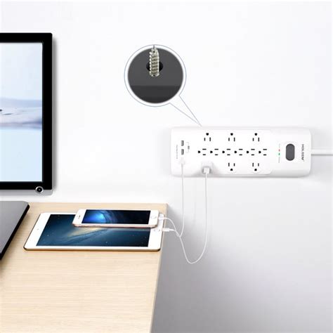 Surge Protector 12 Outlets 3 USB Ports White - Buy Surge Protector ...