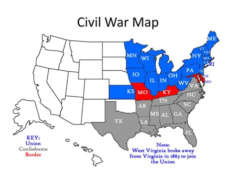 1861 Civil War America Map - Map