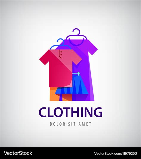 Clothing logo online shop fashion icon Royalty Free Vector