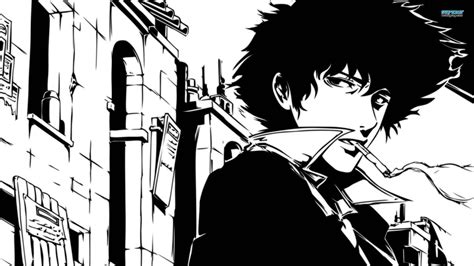 Download Spike Spiegel Black And White Anime Wallpaper | Wallpapers.com