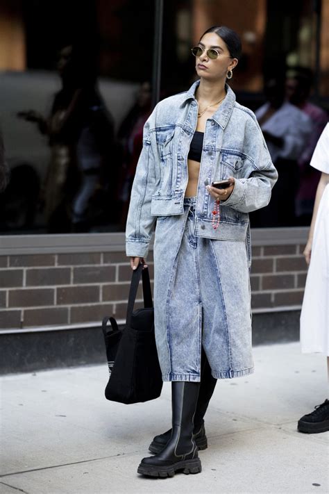 The Return of the Long Denim Skirt Has Been Confirmed at New York ...