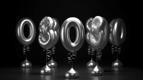 80th Birthday Silver Balloons With Numbers For Backgrounds | JPG Free ...