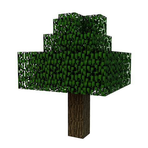 Minecraft Render - Tree by Danixoldier on DeviantArt