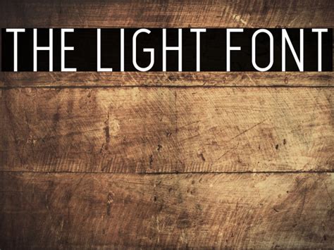 The Light Font Font - FFonts.net