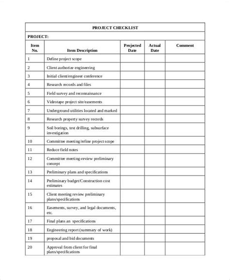 Free Construction Management Checklist Template