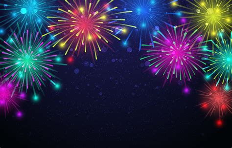 Happy New Year Fireworks Background 13515165 Vector Art at Vecteezy