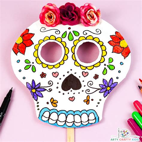 Dia De Los Muertos Skull Template For Kids