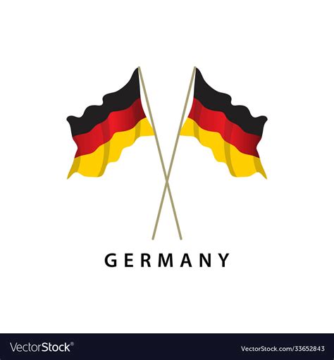 Germany flag template design Royalty Free Vector Image